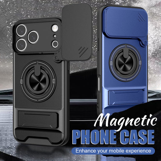 📱 Custodia 4in1 Smartphone--⚡Custodia antiuro con anello magnetico per iPhone 17 Pro Max, serie 16, 15, 14