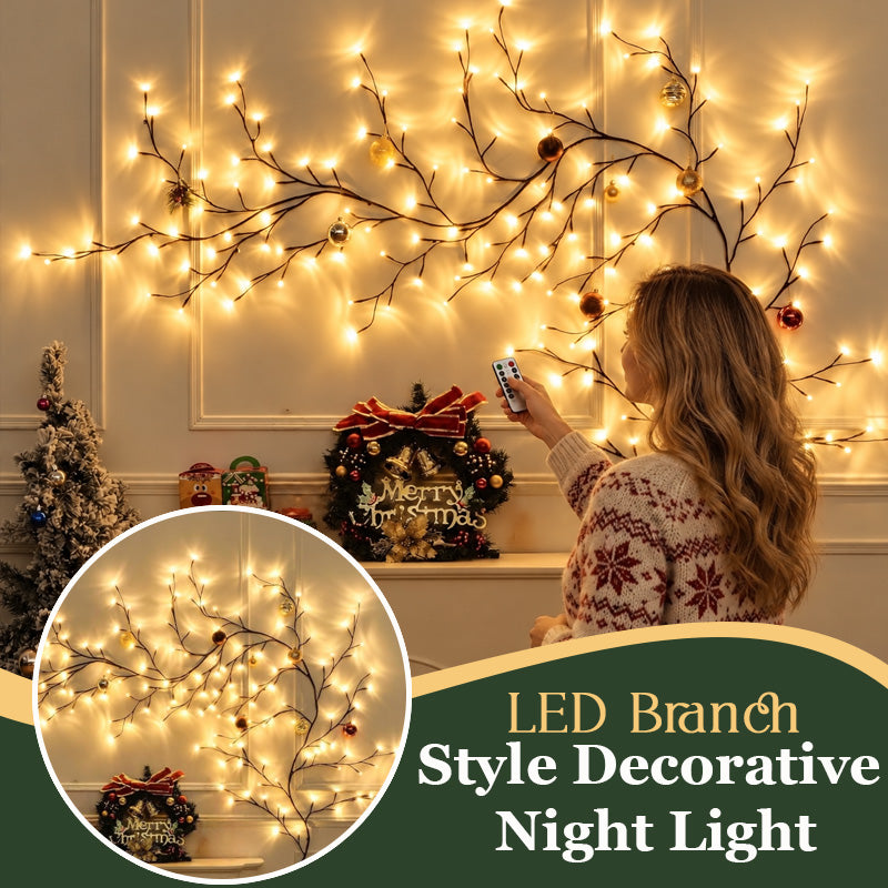 🎄✨ Ramo luminoso LED bianco caldo--trasforma una parete vuota in un angolo natalizio accogliente