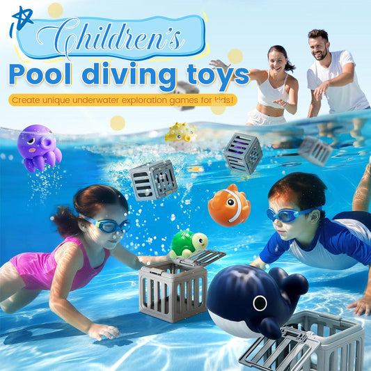 🏊Trasforma il tempo in piscina in un'avventura subacquea! 🐠Giocattoli per tuffi in piscina per bambini