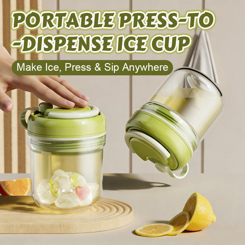 ❄️🥤Bicchiere di ghiaccio portatile con erogatore a pressione