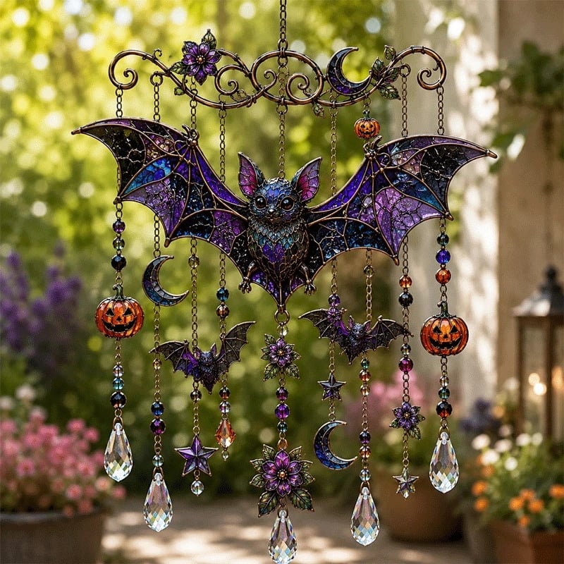 🎃Diffondi una luce arcobaleno con i campanelli a vento gotici di Halloween! 🎃✨