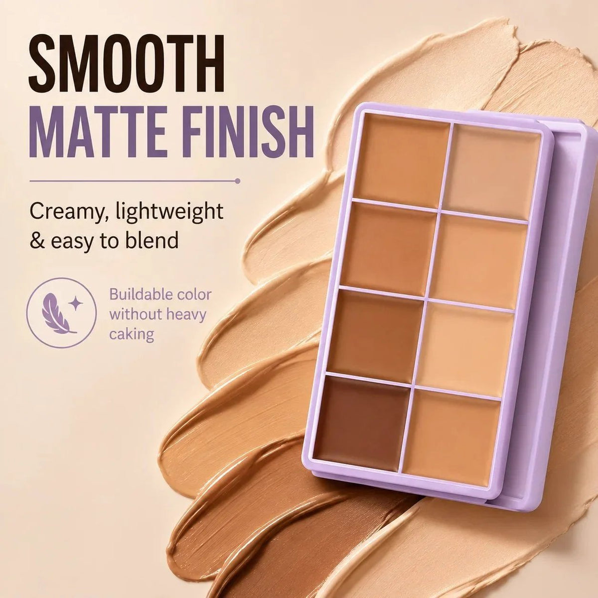✨💥🎨 Palette correttore opaco a 8 colori – Resistente all'acqua e a copertura totale, per correggere, contornare e coprire i tatuaggi ✨