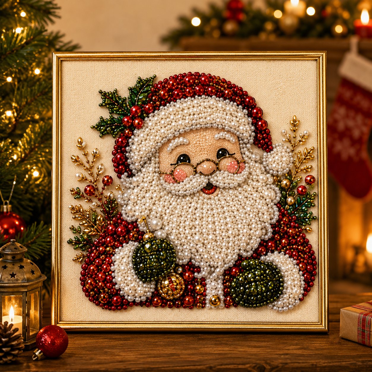 🧘Rilassante e adatto ai principianti - 🎨💎Kit fai da te per pittura a diamante con perle natalizie