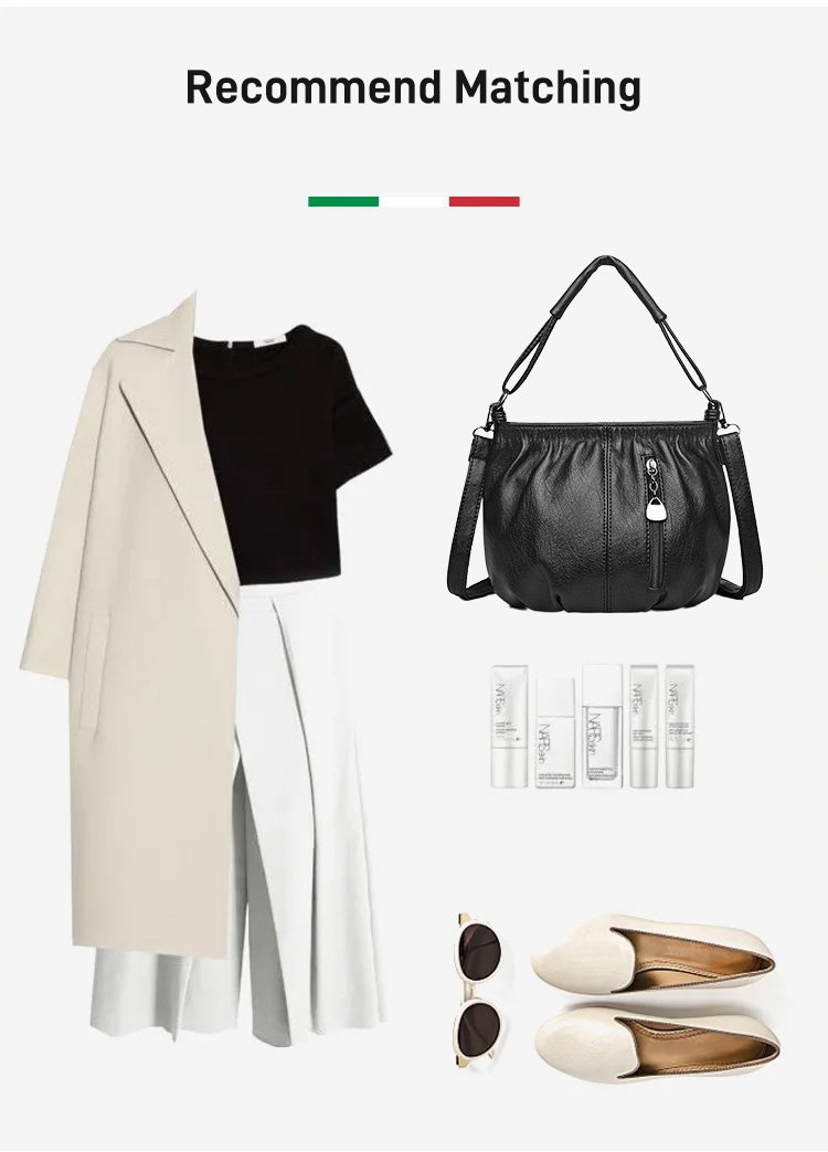 ⏳Offerta a tempo limitato⏰ Borsa a secchiello in pelle plissettata – Materiale morbido, tracolla regolabile e stile casual chic