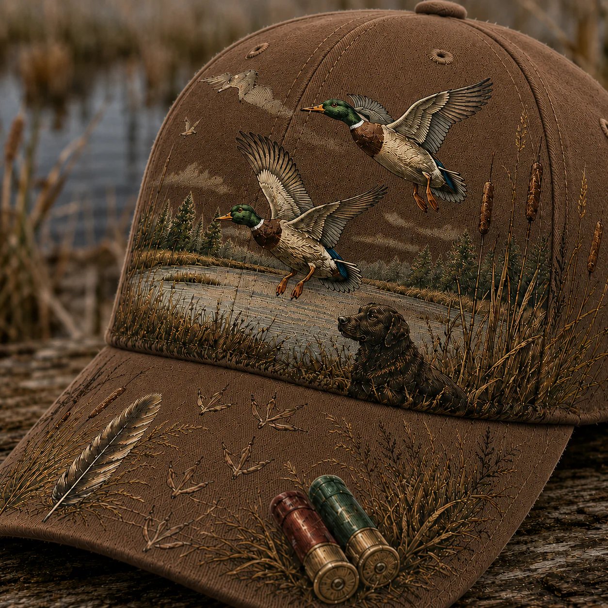 🌾🦆 Cappellino Wild & Ready: Più di un Cappellino, Un Tributo alla Passione per la Caccia all'Anatra!
