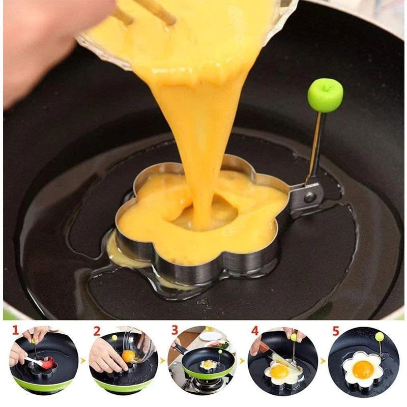 🍳 Padella per uova in acciaio inox – adatta al contatto con gli alimenti, ideale per preparare la colazione, i pancake e le uova fritte.