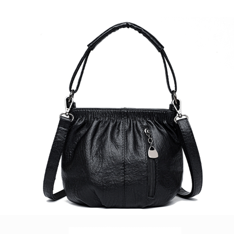 ⏳Offerta a tempo limitato⏰ Borsa a secchiello in pelle plissettata – Materiale morbido, tracolla regolabile e stile casual chic
