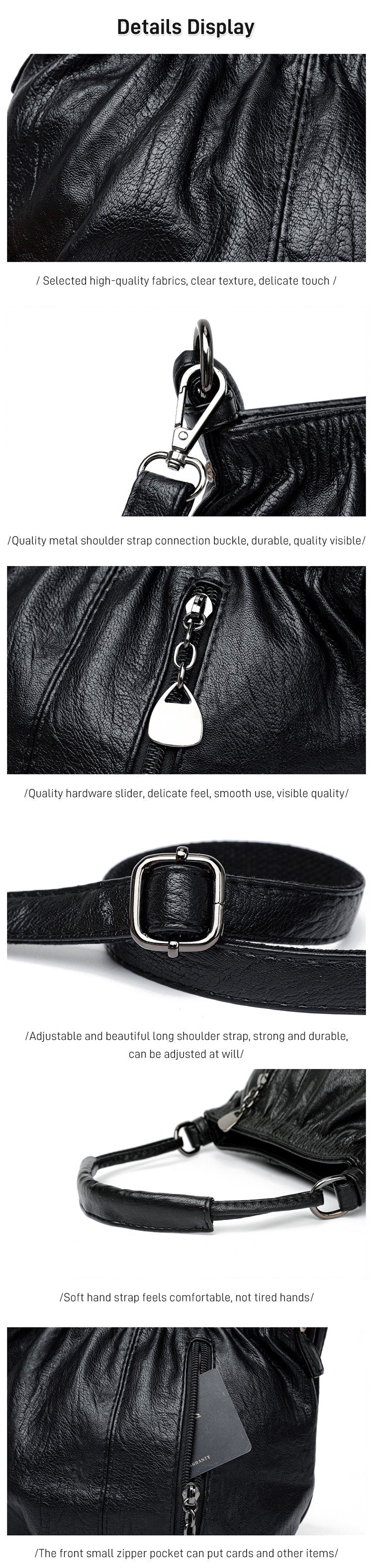 ⏳Offerta a tempo limitato⏰ Borsa a secchiello in pelle plissettata – Materiale morbido, tracolla regolabile e stile casual chic