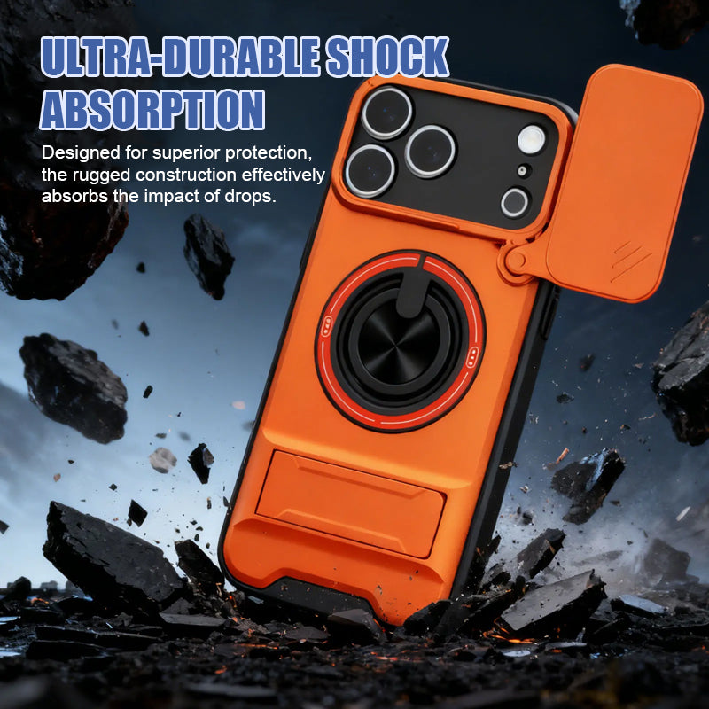 📱 Custodia 4in1 Smartphone--⚡Custodia antiuro con anello magnetico per iPhone 17 Pro Max, serie 16, 15, 14