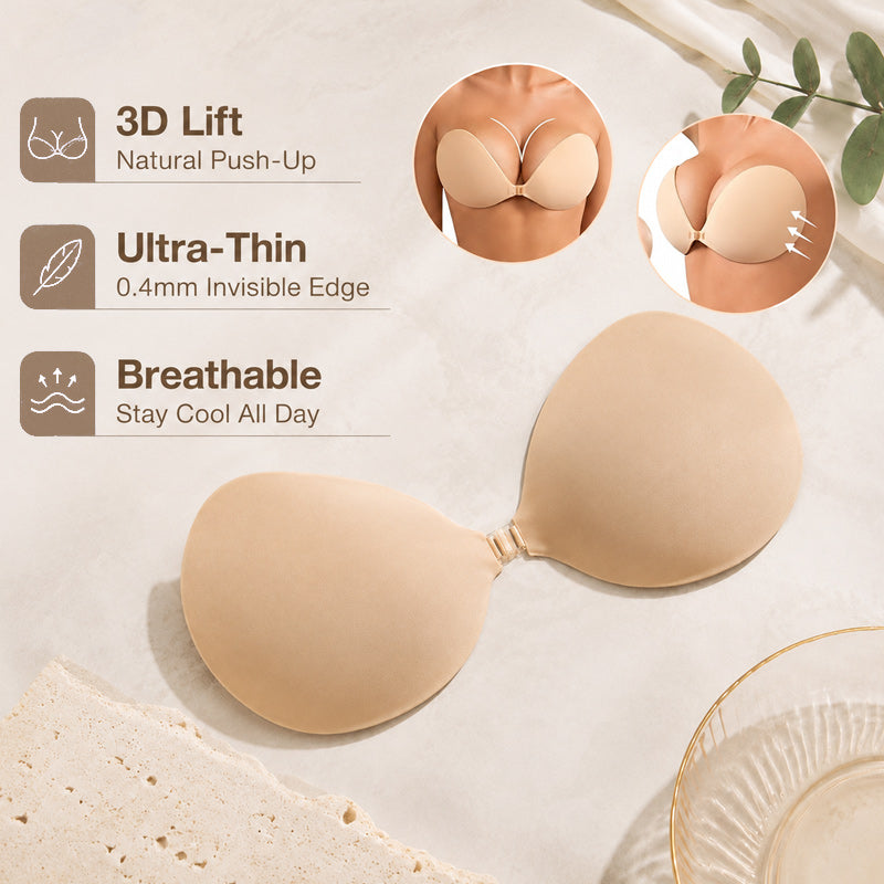 💖 Copricapezzoli Push-Up Invisibile in Silicone 3D — Sostegno Naturale e Massimo Comfort! ✨