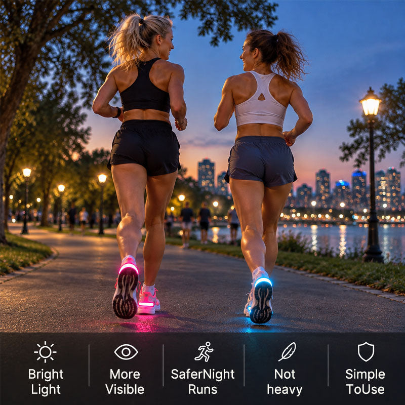 👟✨ Luci per tallone a colore variabile – Sicurezza e stile per le tue corse seral