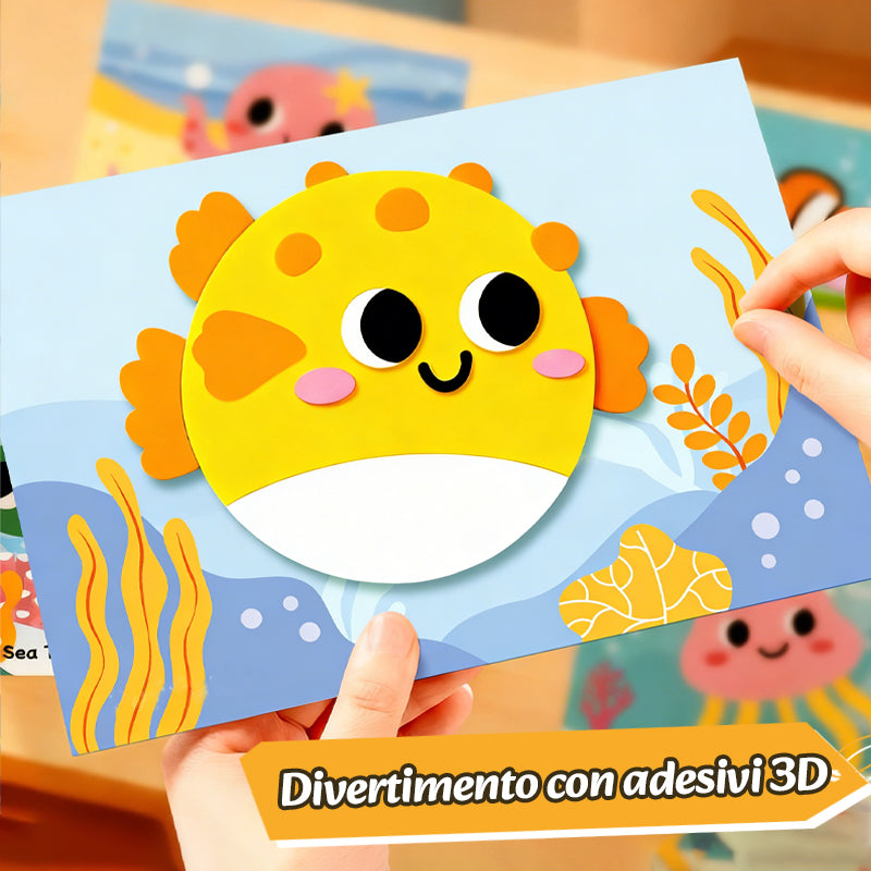 🐾 Kit di adesivi 3D in EVA per bambini