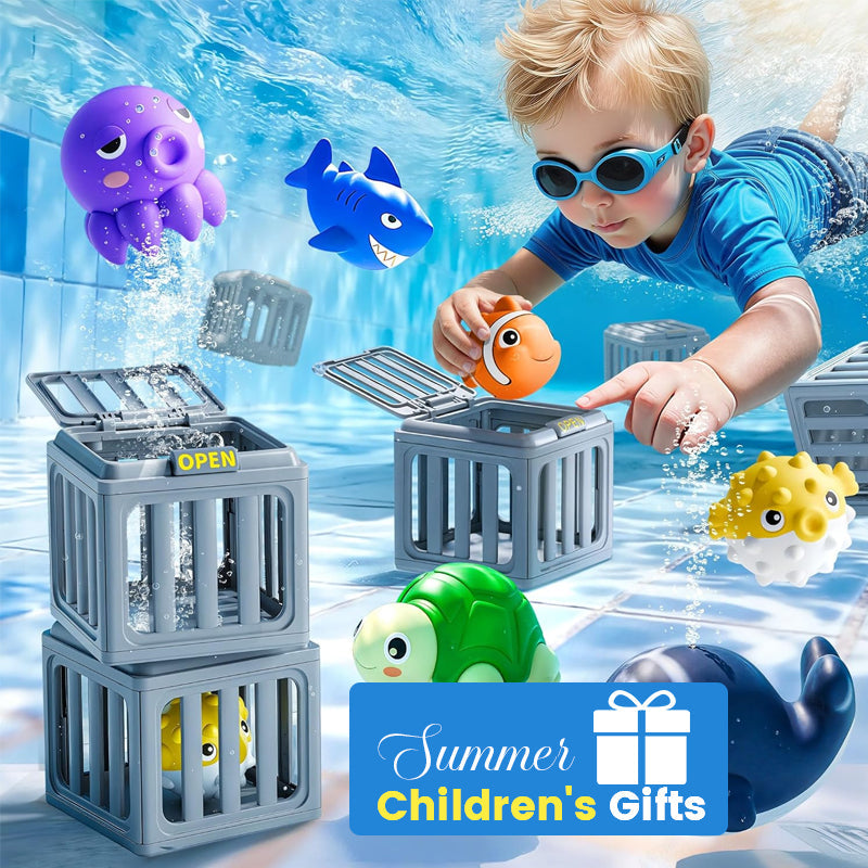 🏊Trasforma il tempo in piscina in un'avventura subacquea! 🐠Giocattoli per tuffi in piscina per bambini