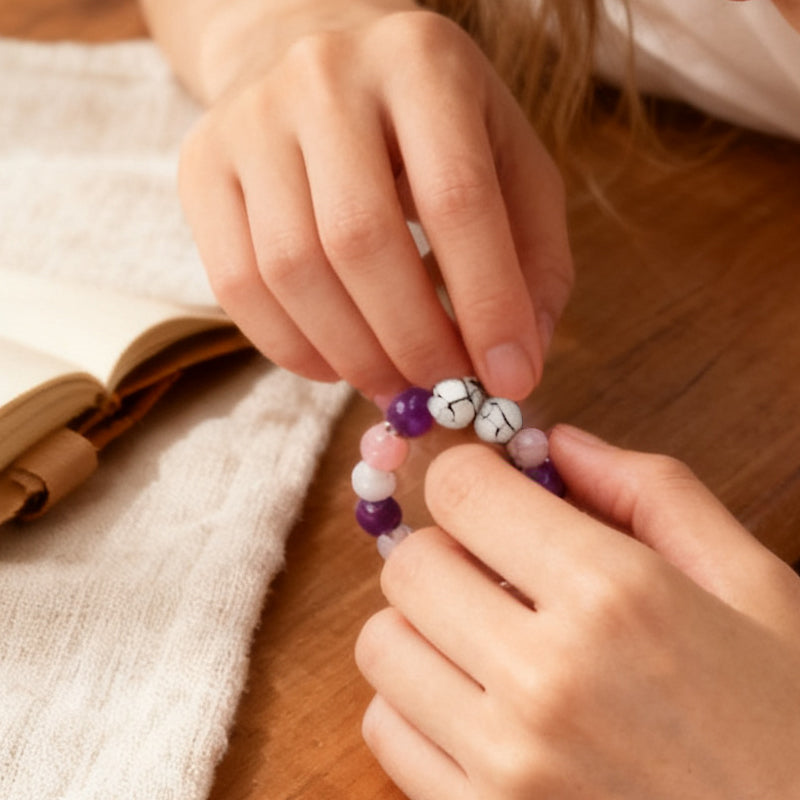 📿 Braccialetto fatto a mano con cristalli energetici