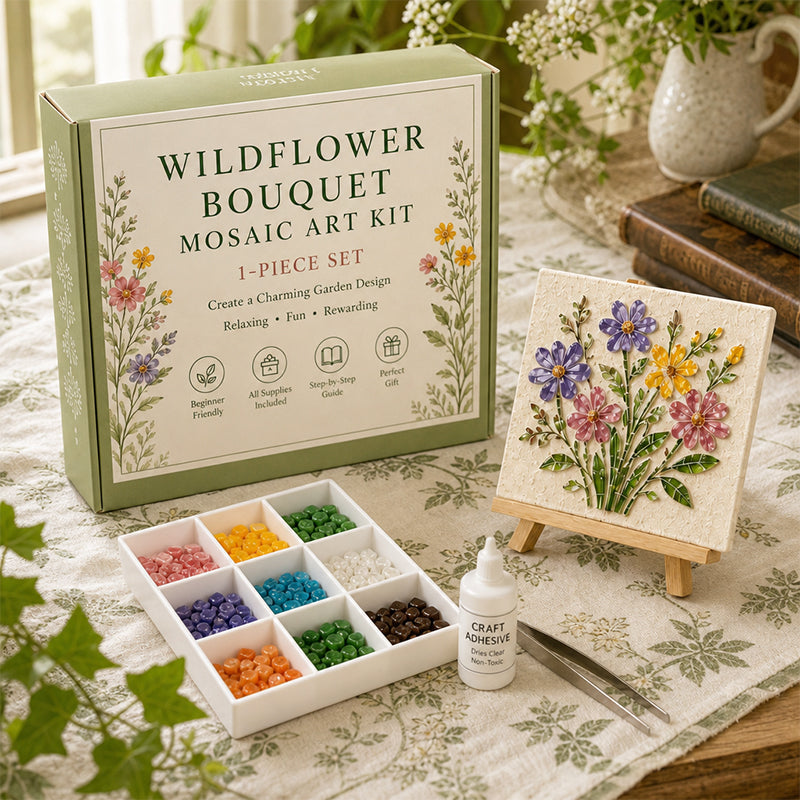 🌻🏡 Kit fai da te per mosaico da giardino in stile cottage: crea il tuo capolavoro
