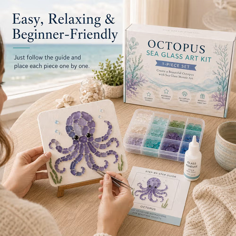 🌊✨ Kit artistico fai-da-te a tema oceano: crea uno splendido capolavoro a mosaico