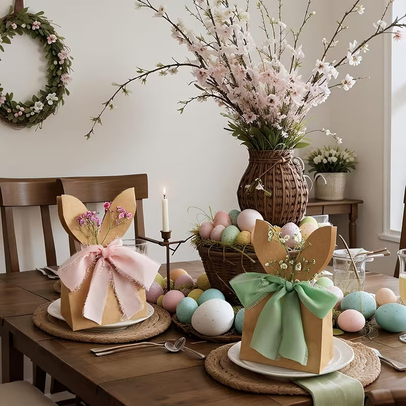 🐰 Decora la tua Pasqua: crea i tuoi sacchetti a forma di coniglietto pasquale con il nostro kit fai da te!🐰🌷