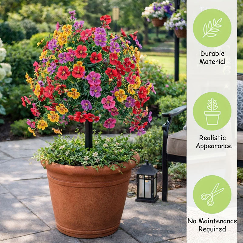 ✨🌷Eucalipto e violette artificiali come decorazione floreale per il terreno