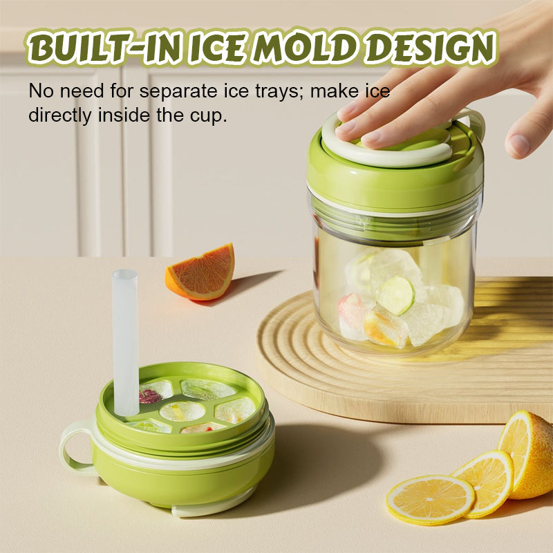 ❄️🥤Bicchiere di ghiaccio portatile con erogatore a pressione