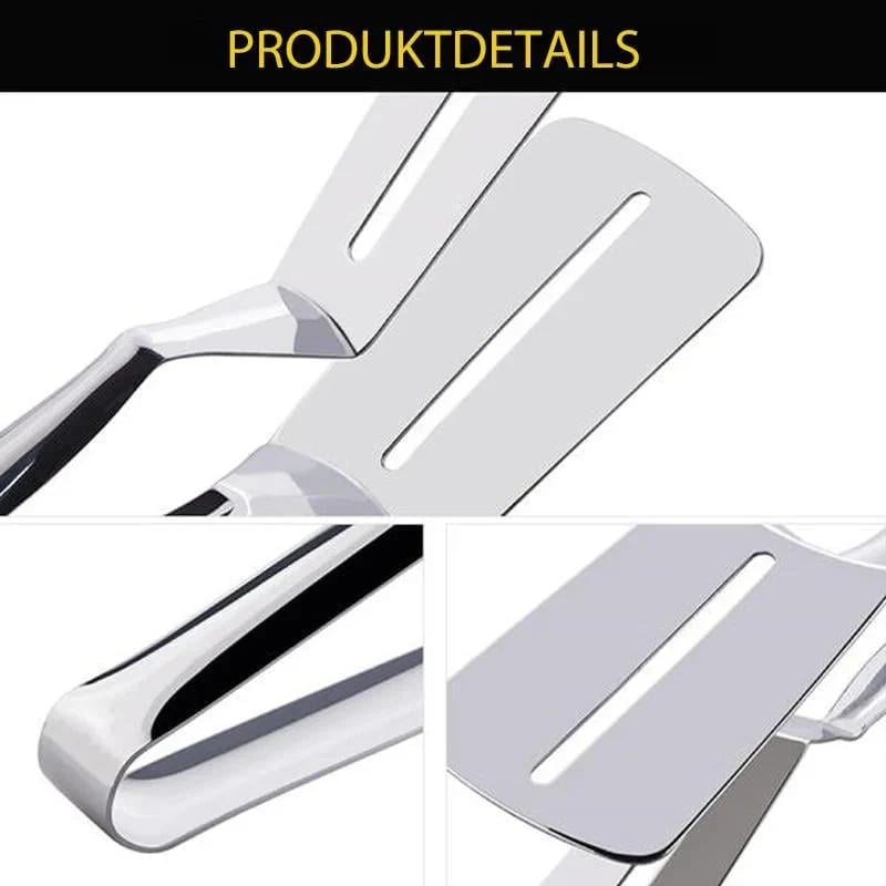 🍳🥩 Pinza-Spatola 2-in-1 in Acciaio Inox: Rivoluziona il Tuo Modo di Cucinare!