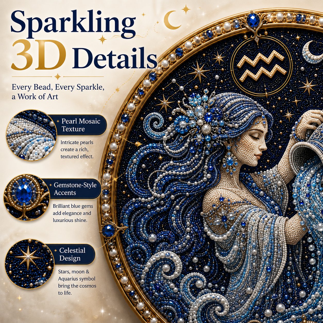 🔥 Kit per decorare con perle i 12 segni zodiacali ♈🌙