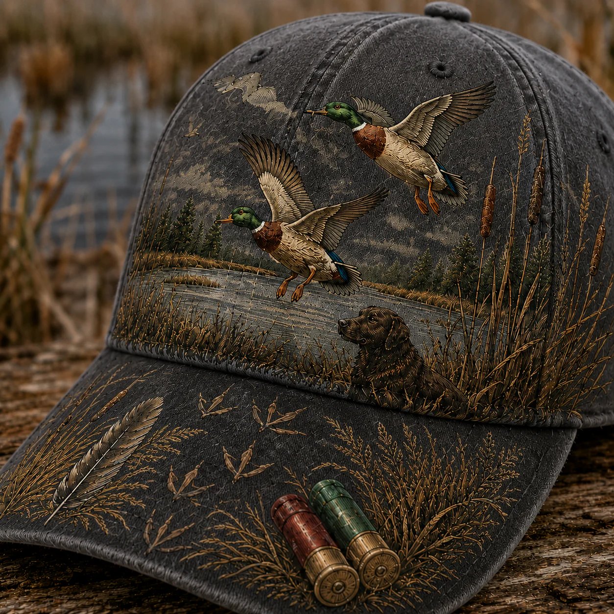 🌾🦆 Cappellino Wild & Ready: Più di un Cappellino, Un Tributo alla Passione per la Caccia all'Anatra!