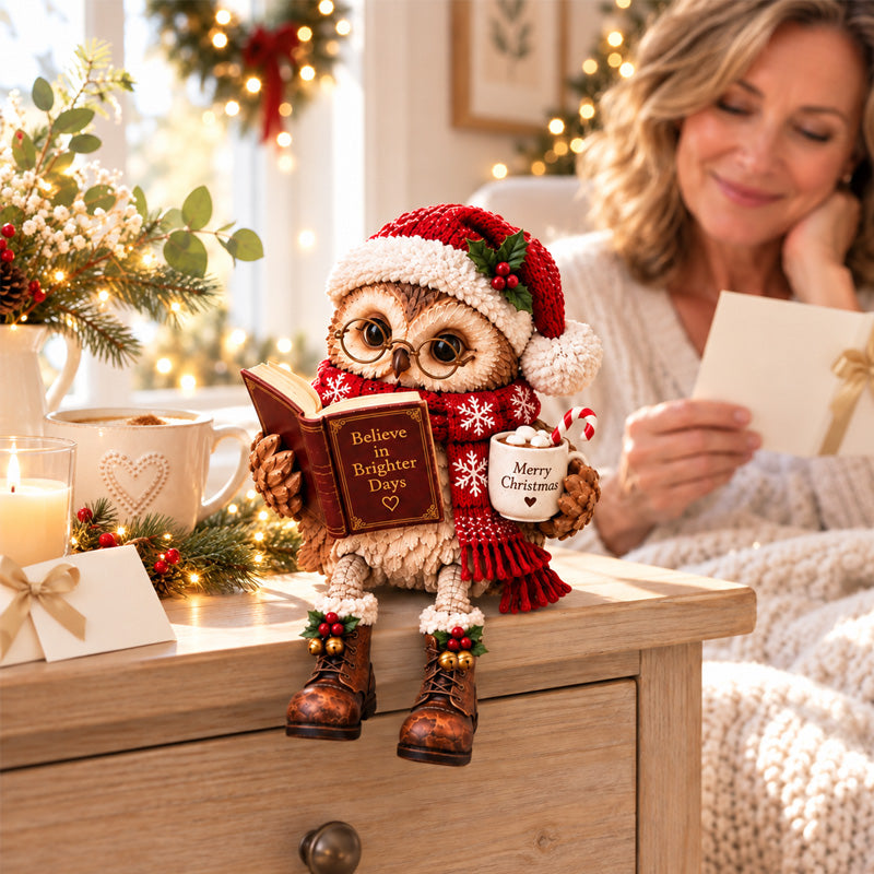 🦉💛 Gufo Lettore--Occhiali, Libro e un Cuore da Piccolo Topo di Biblioteca