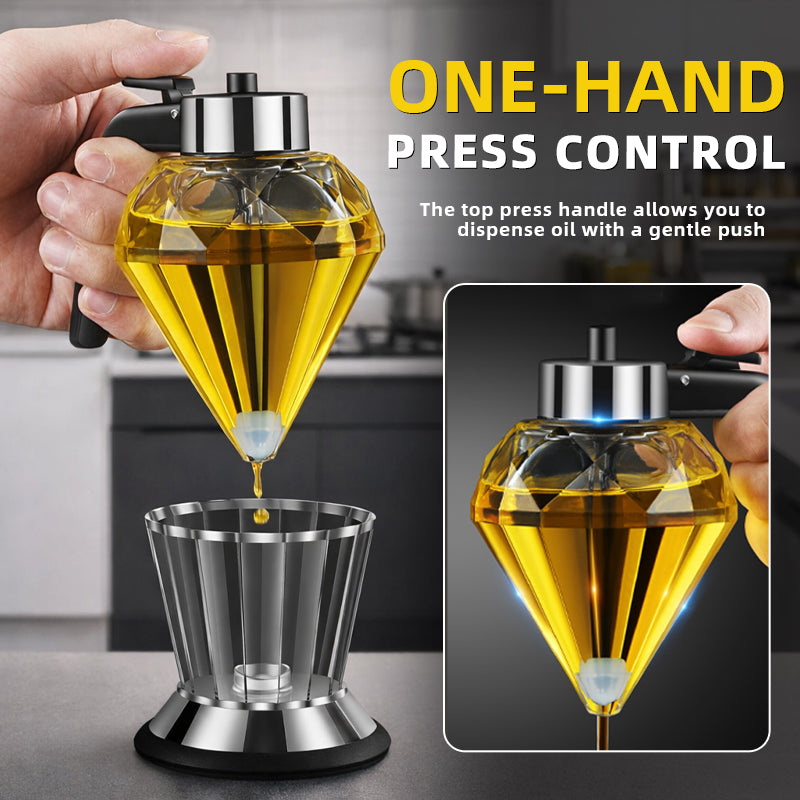 💎 Completamente aggiornato---Dispenser di olio in vetro diamantato a pression