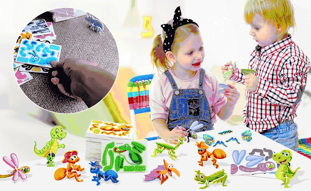 🦋 Esplora la natura con i puzzle 3D! 🐞✨