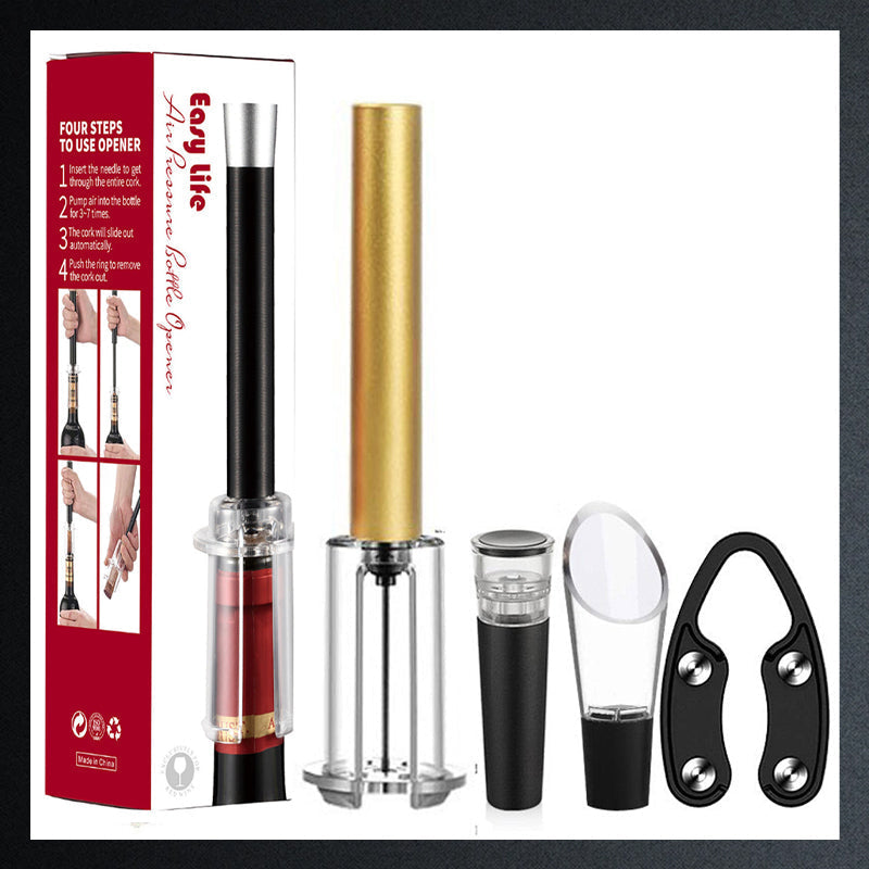 🔥 Set cavatappi con pompa ad aria e apribottiglie per vino