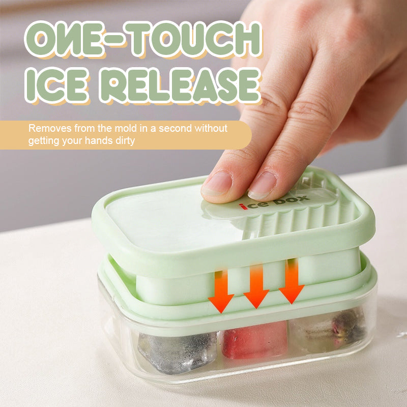 🎁OFFERTA 1+1 GRATIS! 🧊Cubetti di ghiaccio perfetti, senza sforzo--Mini vassoio per cubetti di ghiaccio – 6 scomparti