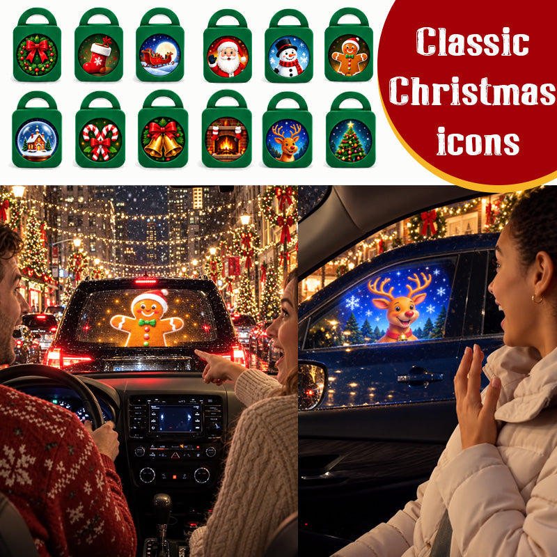 🎄✨ Proiettore natalizio per auto--trasforma ogni viaggio in un magico Natale