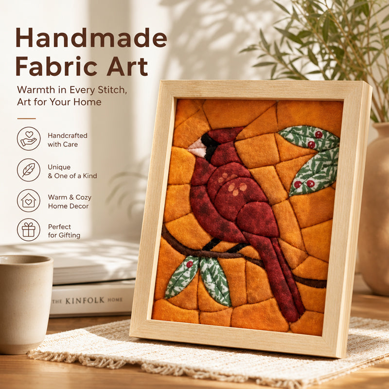🖼️ Quadro decorativo trapuntato 3D cucito a mano 🏡✨