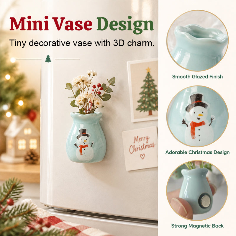 🎄🏺 Magnete da frigo natalizio a forma di mini vaso--un piccolo dettaglio tridimensionale per il frigo