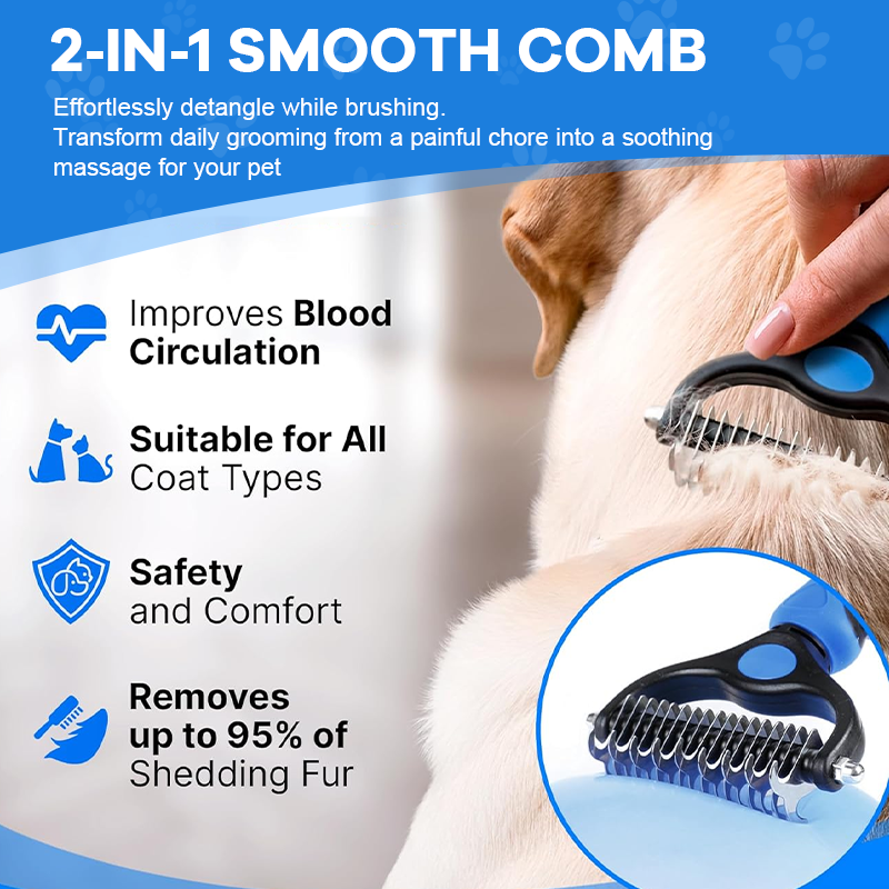 ✨🐶Una carezza d'amore per il tuo pet--Spazzola professionale per la rimozione del pelo in eccesso di cani e gatti🐱