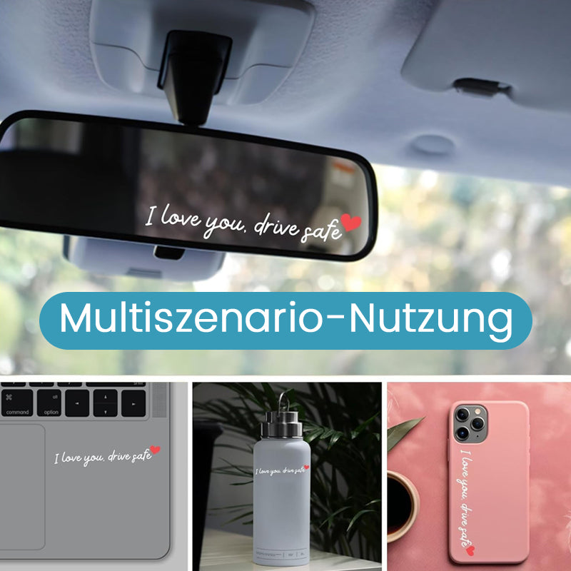 💖“I Love You Drive Safe“ adesivi a specchio
