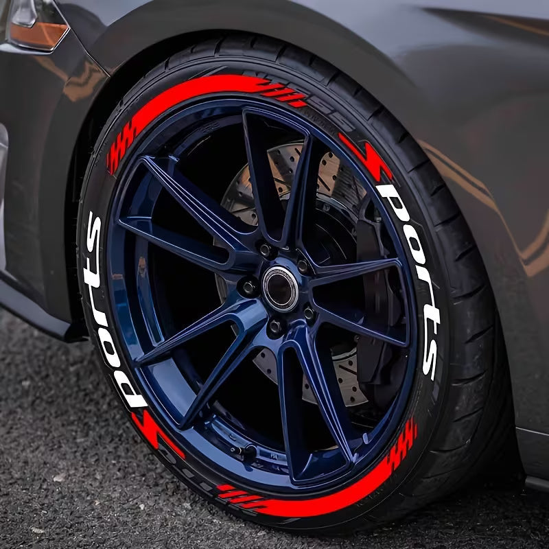 🏎️ 4 adesivi 3D per pneumatici: decalcomanie universali impermeabili per fianchi di ruote! 🔥