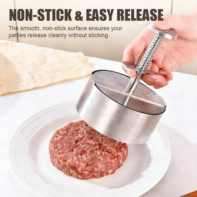 🍔Pressa per hamburger in acciaio inox | Prepara facilmente hamburger perfettamente uniformi