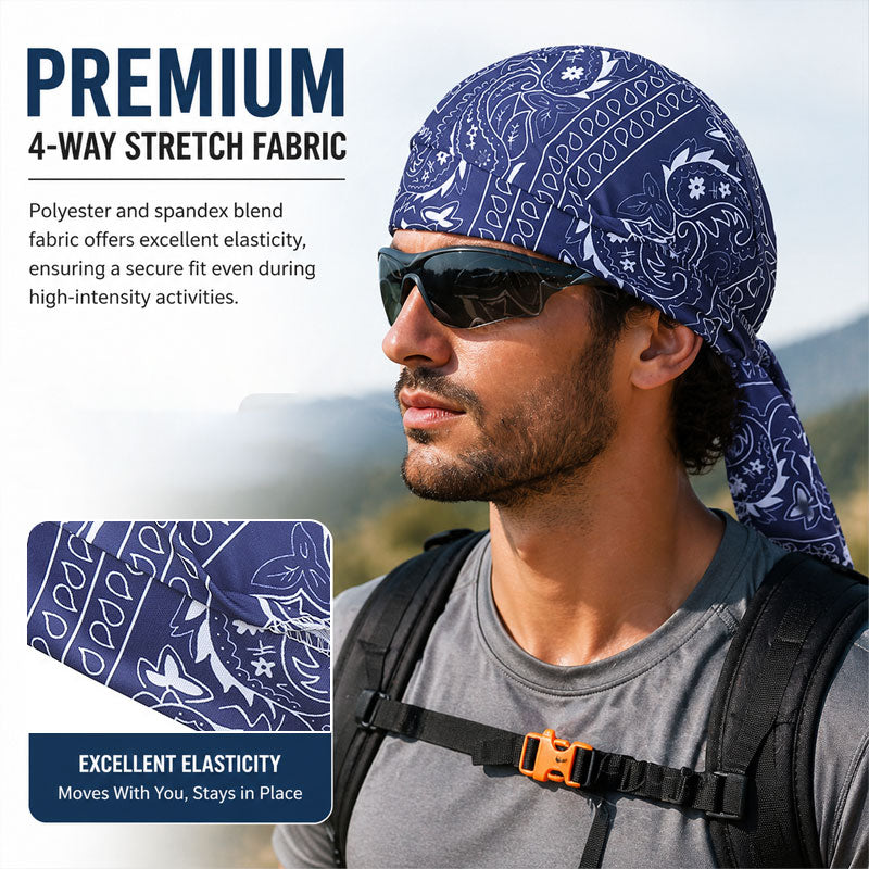 OFFERTA 1+1 GRATIS! 🎁 Domina la strada, dimentica il sudore. 🚴‍♂️💨 Cappello da pirata elasticizzato per sport all'aria aperta