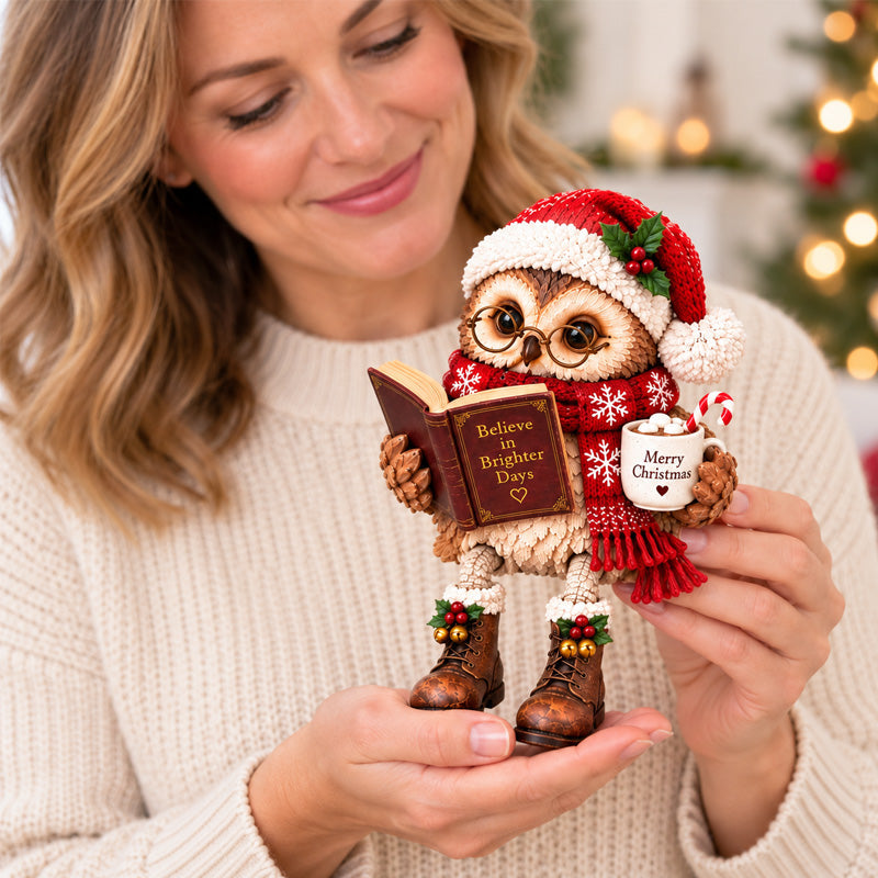 🦉💛 Gufo Lettore--Occhiali, Libro e un Cuore da Piccolo Topo di Biblioteca