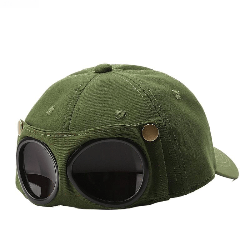 🤣Cappellino da Baseball Stile Aviatore — Con Passanti per Occhiali e Dettagli Retrò! 🧢✨