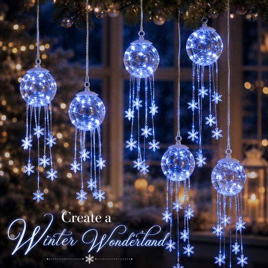 ❄️💎 Decorazione sospesa Ice Glow — una luce fredda che trasforma il Natale in un sogno d'inverno