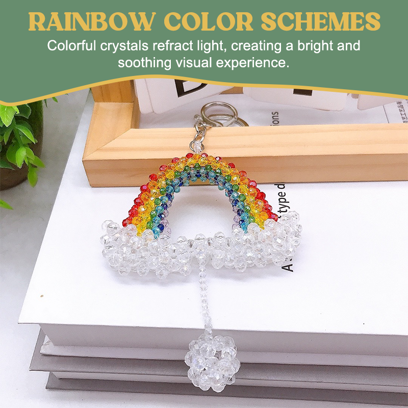 💖Buona fortuna per la tua auto | 🌈Ciondolo per auto con perline di cristallo 🪷