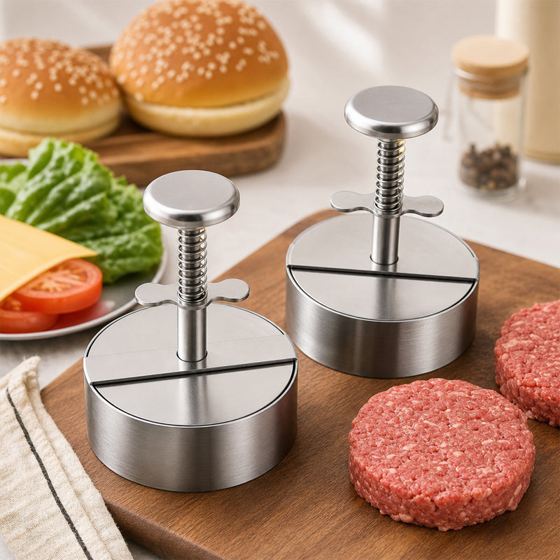 🍔Pressa per hamburger in acciaio inox | Prepara facilmente hamburger perfettamente uniformi