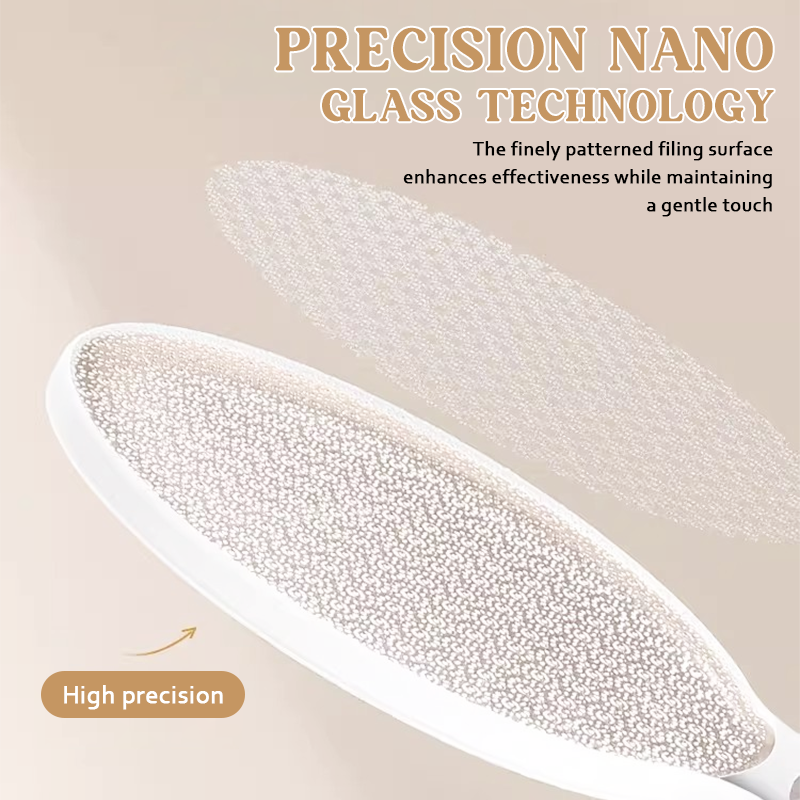 ✨ Lima per piedi in nano vetro · Cura di precisione a doppia faccia