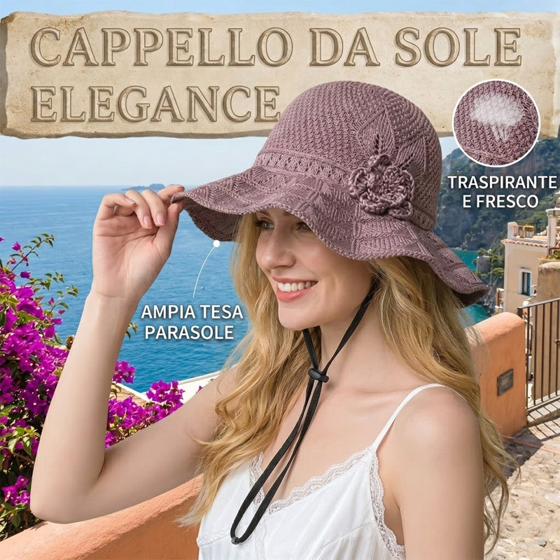 ✨Un connubio di stile e traspirabilità--🌸Cappello da pescatore traforato con motivi floreali