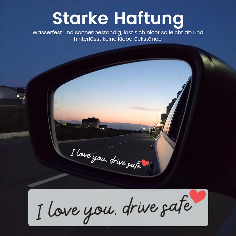 💖“I Love You Drive Safe“ adesivi a specchio