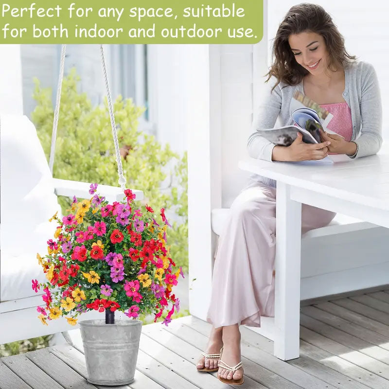 ✨🌷Eucalipto e violette artificiali come decorazione floreale per il terreno