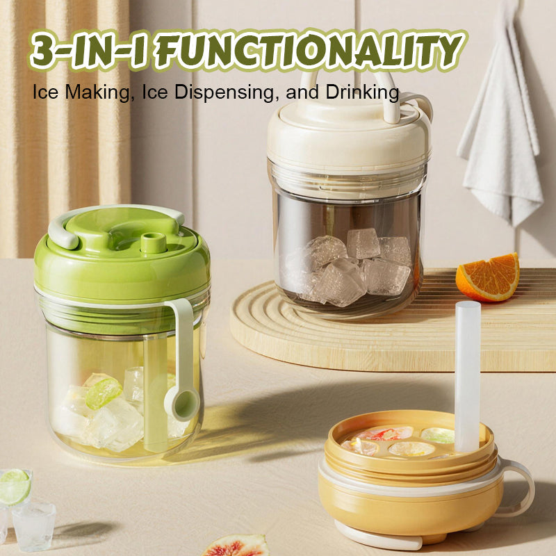 ❄️🥤Bicchiere di ghiaccio portatile con erogatore a pressione