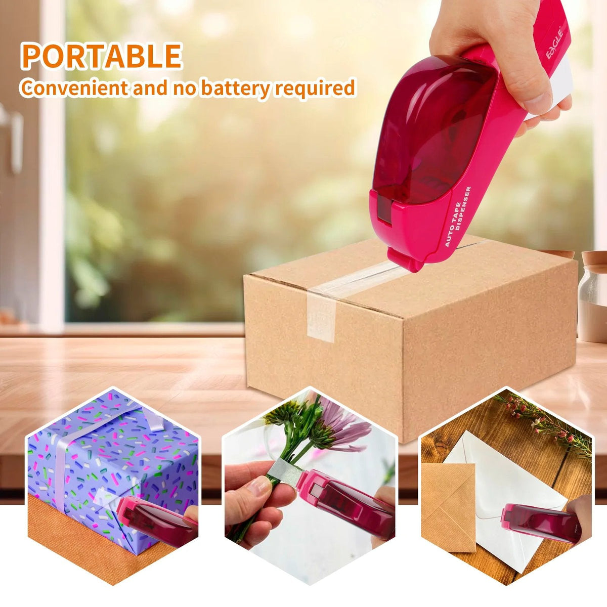 ✂️📦 Dispenser automatico per nastro adesivo – Imballa con una sola mano!